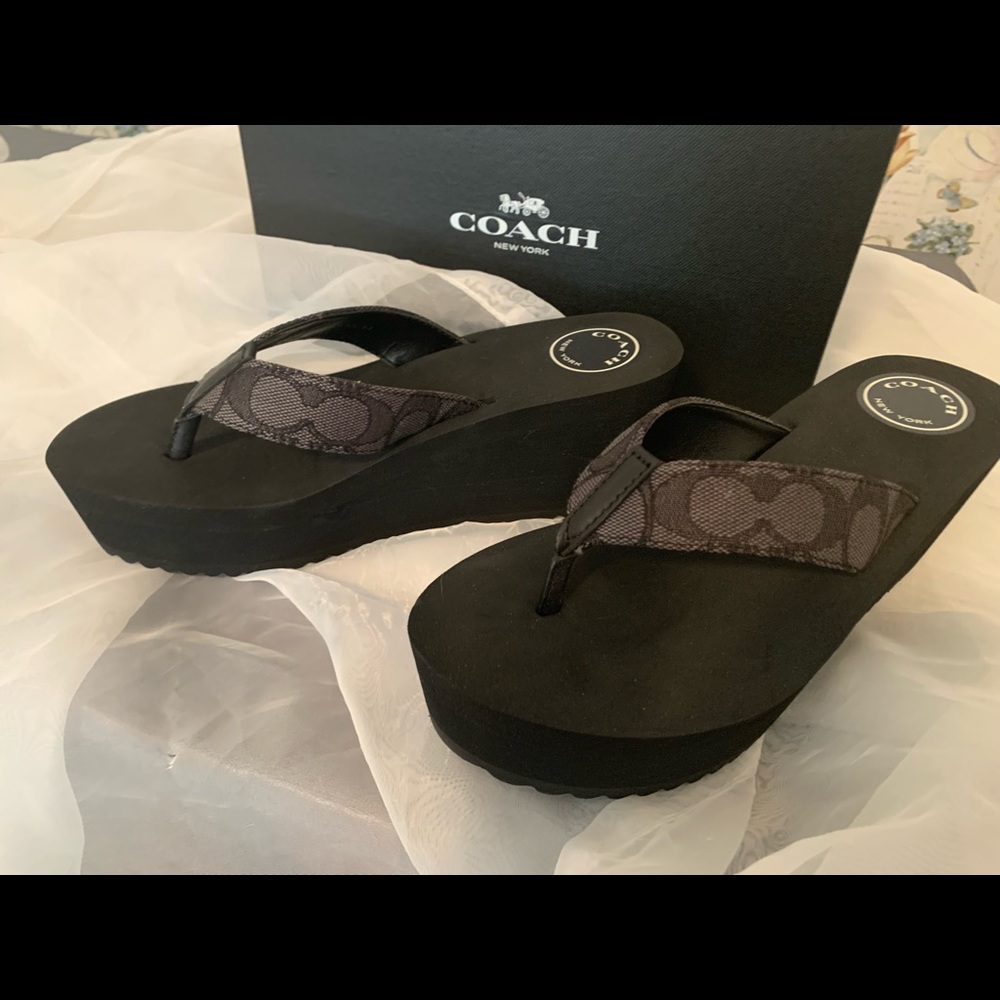 Coach Platform Flip Flops